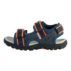 Sandały GEOX JR SANDAL STRADA A Niebieski. Brązowe sandały Geox, ze skóry, bez zapięcia. Za 151.99 zł.