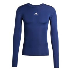Koszulka z długim rękawem adidas Techfit. Niebieskie bielizna termoaktywna Adidas, bez wzorów, bez ramiączek, na fitness i siłownię. Za 166.05 zł.