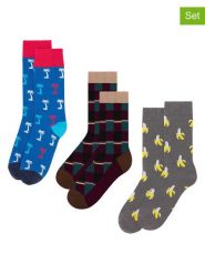 Happy Socks Skarpety (3 pary) ze wzorem rozmiar: 36-40. Skarpety Happy Socks, bez wzorów, z bawełny. Za 73.99 zł.