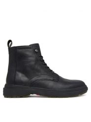 Tommy Hilfiger Trzewiki Hilfiger Outdoor Warm Lth Boot FM0FM05960 Czarny. Czarne botki sznurowane Tommy Hilfiger, bez wzorów, ze skóry, bez obcasa, bez zapięcia. Za 749.99 zł.