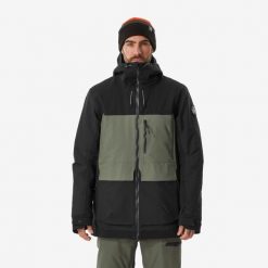 Kurtka snowboardowa męska Dreamscape SNB 500 ziprotect. Brązowe kurtki narciarskie i snowboardowe DREAMSCAPE, m, bez wzorów, z materiału, narciarskie. Za 649.99 zł.