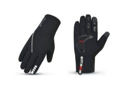 Rękawiczki rowerowe męskie Prox Soft Softshell Comfort Fit. Czarne rękawiczki PROX, na jesień, bez wzorów, z materiału. Za 104.99 zł.