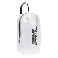 Aqua Speed - Wodoodporna torba pływacka na mokre ubrania z zamkiem. Białe torby sportowe Aqua-Speed, bez wzorów, z materiału, małe. Za 39.90 zł.