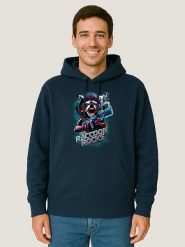 WOOOP Bluza "Raccoon Rocks" w kolorze granatowym rozmiar: XL. Niebieskie bluzy Wooop, xl, bez wzorów, z kapturem. Za 121.99 zł.