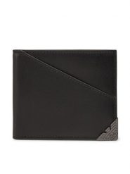 Emporio Armani Mały Portfel Męski EM000992 AF13671 UC001 Czarny. Czarne portfele Emporio Armani, bez wzorów, ze skóry. Za 599.99 zł.