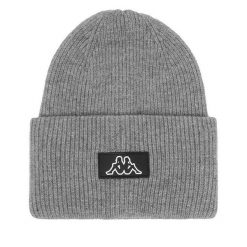 Czapka Kappa. Szare czapki zimowe Kappa, bez wzorów. Za 59.99 zł.