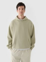 4F Bluza dresowa nierozpinana z kapturem męska - oliwkowa/khaki M. Brązowe bluzy z kapturem 4F, m, bez wzorów, z bawełny, z kapturem. W wyprzedaży za 99.99 zł.