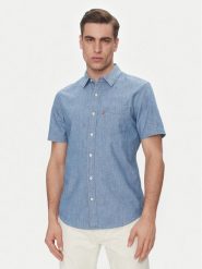 Levi's® Koszula 86624-0062 Niebieski Standard Fit. Niebieskie koszule m, bez wzorów, z bawełny, bez kołnierzyka, bez ramiączek. Za 199.99 zł.