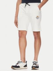 Aeronautica Militare Szorty sportowe 251BF017F459 Biały Regular Fit. Białe krótkie spodenki sportowe Aeronautica Militare, m, bez wzorów, z bawełny. Za 359.99 zł.