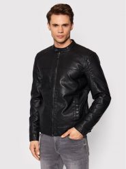 Only & Sons Kurtka z imitacji skóry Mike 22012339 Czarny Regular Fit. Czarne kurtki Only & Sons, l, bez wzorów, ze skóry, bez kaptura. Za 229.99 zł.