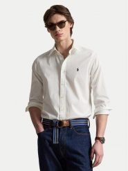 Polo Ralph Lauren Koszula 710B20512003 Biały Custom Fit. Białe koszule Polo Ralph Lauren, m, bez wzorów, z bawełny, bez kołnierzyka, bez ramiączek. Za 729.99 zł.