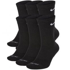 Skarpetki treningowe Cotton Cushioned Dri-Fit SX6897-010 6 pack wysokie. Czarne buty treningowe Nike, bez wzorów, na fitness i siłownię, dri-fit (nike). Za 99.00 zł.