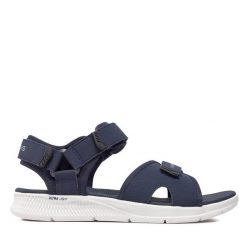 Sandały Skechers. Niebieskie sandały Skechers, bez zapięcia. Za 219.99 zł.