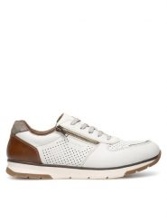 Rieker Sneakersy B2011-80 Biały. Białe buty sportowe casual Rieker, bez wzorów, ze skóry, bez zapięcia. Za 379.99 zł.