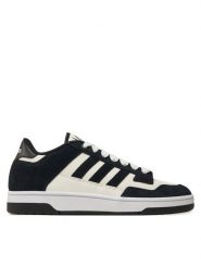 Adidas Sneakersy Rapid Court Low JP5255 Czarny. Czarne buty sportowe casual Adidas, bez wzorów, ze skóry, bez zapięcia. Za 189.99 zł.