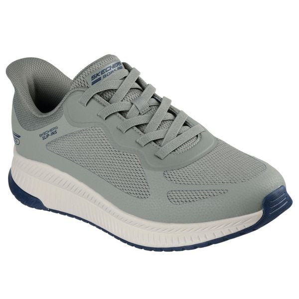Buty sportowe męskie Skechers Bobs Squad 4. Zielone buty trekkingowe Skechers, bez wzorów, z kauczuku, bez zapięcia. Za 490.00 zł.