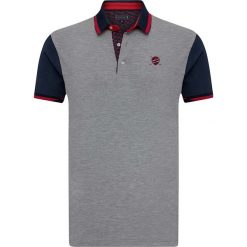 Koszulka polo "Mainly" w kolorze szaro-granatowym. Szare koszulki polo sportowe marki Sir Raymond Taylor, bez wzorów, z bawełny, bez kołnierzyka, bez ramiączek. W wyprzedaży za 128.95 zł.