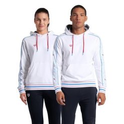 Bluza Arena Fireflow Hooded Sweat Inserts z kapturem. Białe bluzy z kapturem Arena, l, bez wzorów, z bawełny, z kapturem. Za 231.39 zł.