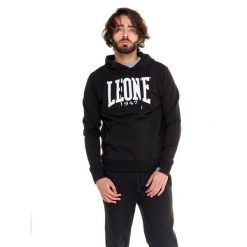 Bluza Leone 1947 Apparel Big Logo z lekkiej bawełny. Czarne bluzy LEONE 1947 APPAREL, bez wzorów, z bawełny, bez kaptura. W wyprzedaży za 134.59 zł.