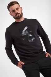 Bluza męska KARL LAGERFELD. Czarne bluzy KARL LAGERFELD, m, bez wzorów, bez kaptura. W wyprzedaży za 419.40 zł.