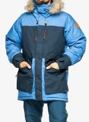 Kurtka zimowa męska Fjallraven Polar Expedition Parka. Niebieskie kurtki Fjällräven, na zimę, m, bez wzorów, z futra, bez kaptura. Za 3,717.99 zł.
