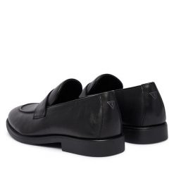 Półbuty Guess. Czarne eleganckie półbuty Guess, z aplikacjami, bez obcasa, bez zapięcia. Za 584.99 zł.