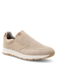 Mustang Sneakersy 4195-401 Beżowy. Brązowe buty sportowe casual Mustang, bez wzorów, ze skóry, bez zapięcia. Za 299.99 zł.
