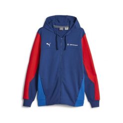 Bluza treningowa męska Puma BMW MMS HDD 62122104. Niebieskie bluzy z kapturem Puma, m, bez wzorów, z bawełny, z kapturem. Za 327.04 zł.