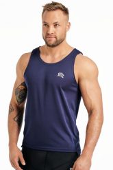 Tank Top fitness męski Rough Radical Fine. Niebieskie bielizna termoaktywna ROUGH RADICAL, m, bez wzorów, z materiału, bez ramiączek, na fitness i siłownię. Za 67.90 zł.