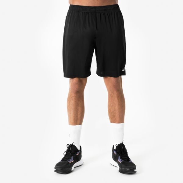 Spodenki do koszykówki unisex Short 100. Białe szorty KIPSTA, s, bez wzorów, z materiału, sportowe. Za 29.99 zł.