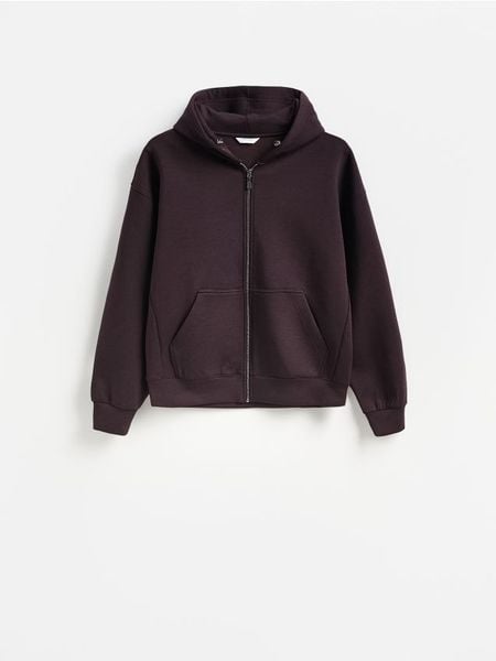 Bluza z kapturem - brązowy. Brązowe bluzy z kapturem Reserved, l, bez wzorów, z bawełny, z kapturem. Za 149.99 zł.