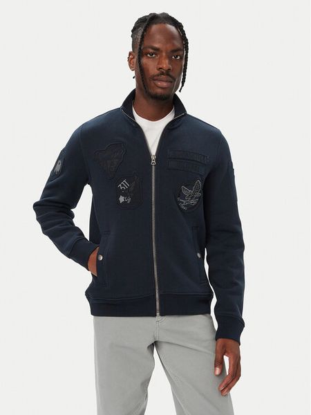 Aeronautica Militare Bluza 262FE2143UF00686 Granatowy Regular Fit. Niebieskie bluzy Aeronautica Militare, m, bez wzorów, z bawełny, bez kaptura. Za 1,069.00 zł.