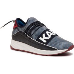 Sneakersy KARL LAGERFELD - KL51144 Navy Satin Text W/Blue. Niebieskie buty sportowe casual marki KARL LAGERFELD, z materiału. Za 839.00 zł.