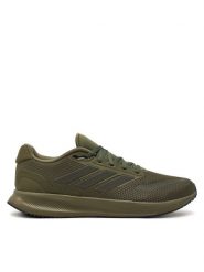 Adidas Sneakersy Runfalcon 5 IE0525 Zielony. Zielone buty sportowe casual Adidas, bez wzorów, z materiału, bez zapięcia. Za 219.99 zł.