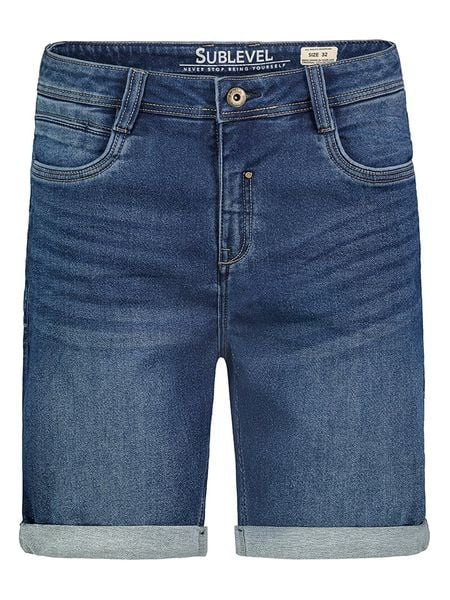 Sublevel Szorty dżinsowe w kolorze niebieskim rozmiar: W34. Niebieskie szorty Sublevel, z aplikacjami, z jeansu, klasyczne. Za 83.62 zł.