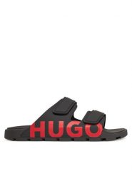 HUGO Klapki Evander 50542042 Czarny. Czarne klapki Hugo, ze skóry. Za 379.99 zł.