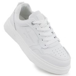 Półbuty sportowe męskie sneakersy białe Big Star RR174571. Białe eleganckie półbuty bez wzorów, bez obcasa, bez zapięcia. W wyprzedaży za 228.22 zł.