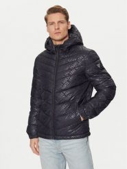 Guess Kurtka puchowa M5RL45 WCQA2 Granatowy Regular Fit. Niebieskie kurtki Guess, l, z aplikacjami, z puchu, bez kaptura. Za 539.99 zł.