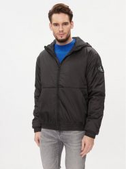 Calvin Klein Jeans Kurtka przejściowa J30J323462 Czarny Regular Fit. Czarne kurtki Calvin Klein Jeans, m, bez wzorów, z jeansu, bez kaptura. Za 449.99 zł.