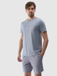 4F T-shirt regular z nadrukiem męski - szary 3XL. Szare t-shirty 4F, m, bez wzorów, z bawełny, bez kołnierzyka, bez ramiączek. Za 29.99 zł.