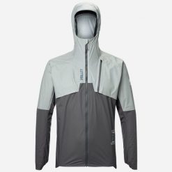 Kurtka do biegania przeciwdeszczowa męska Millet Intense Pro 2,5L Jkt active fit. Szare kurtki Millet, l, bez wzorów, z elastanu, z kapturem. Za 599.00 zł.