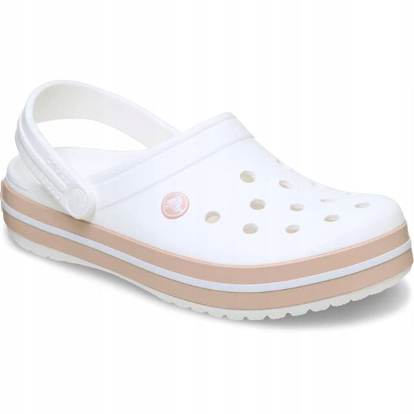 Chodaki Klapki Unisex Crocband 11016 Clog 36-37. Białe klapki Crocs, z materiału. Za 289.99 zł.
