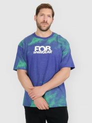 4F T-shirt loose z nadrukiem męski - fioletowy M. Fioletowe t-shirty 4F, m, bez wzorów, z materiału, bez kołnierzyka, bez ramiączek. Za 79.99 zł.