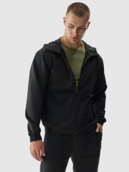 4F Bluza treningowa regular szybkoschnąca męska - szara M. Szare bluzy z kapturem 4F, m, bez wzorów, z dzianiny, z kapturem. W wyprzedaży za 139.99 zł.