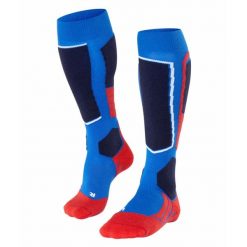 Podkolanówki Falke SK2 Wool. Niebieskie skarpety Falke, bez wzorów. Za 205.50 zł.