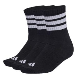 Skarpety 3 Stripes Cushioned Sportswear Mid Cut Socks 3 Pair Pack. Czarne skarpety Adidas, bez wzorów. Za 59.95 zł.
