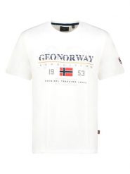 Geographical Norway Koszulka "Jecking" w kolorze białym rozmiar: M. Białe bezrękawniki Geographical Norway, m, bez wzorów, z bawełny, bez kołnierzyka, bez ramiączek. Za 60.95 zł.