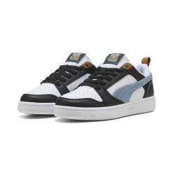 Młodzieżowe sneakersy Rebound V6 Low Run Fun PUMA. Czarna buty do koszykówki Puma, bez zapięcia, na jogę i pilates. Za 269.00 zł.