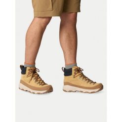 Trekkingi Columbia. Zielone botki sznurowane Columbia, bez wzorów, bez obcasa, bez zapięcia. Za 599.99 zł.