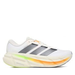 Buty do biegania adidas. Białe buty do biegania Adidas, bez wzorów, bez zapięcia, do biegania. Za 599.99 zł.